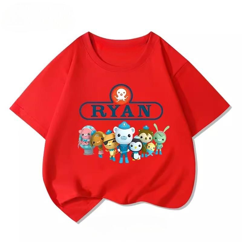 Potdemiel Octonauts Rescue Team Childrens 100 Cotton TShirt New Summer Style Comfortable and Breathable Childrens TShirt