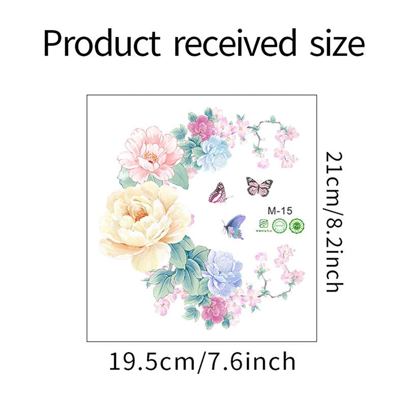 Водонепроницаемая наклейка с цветочным рисунком бабочки для стены, крышка для унитаза, ванная комната, декоративная наклейка, декор для гостиной, спальни