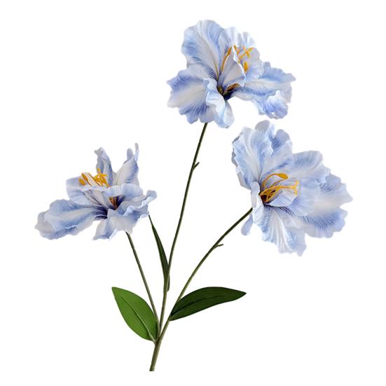 Iris Artificial Flower Realistic Faux Iris Flowers 33" Soft Fabric Indoor Outdoor Decor for Wedding Bridal Bouquets Centerpieces