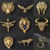 Domineering Accessories Hipster Wolf Head Badge Suit Jewelry Lion Personality Various Eagles High-End Luxury Brooch