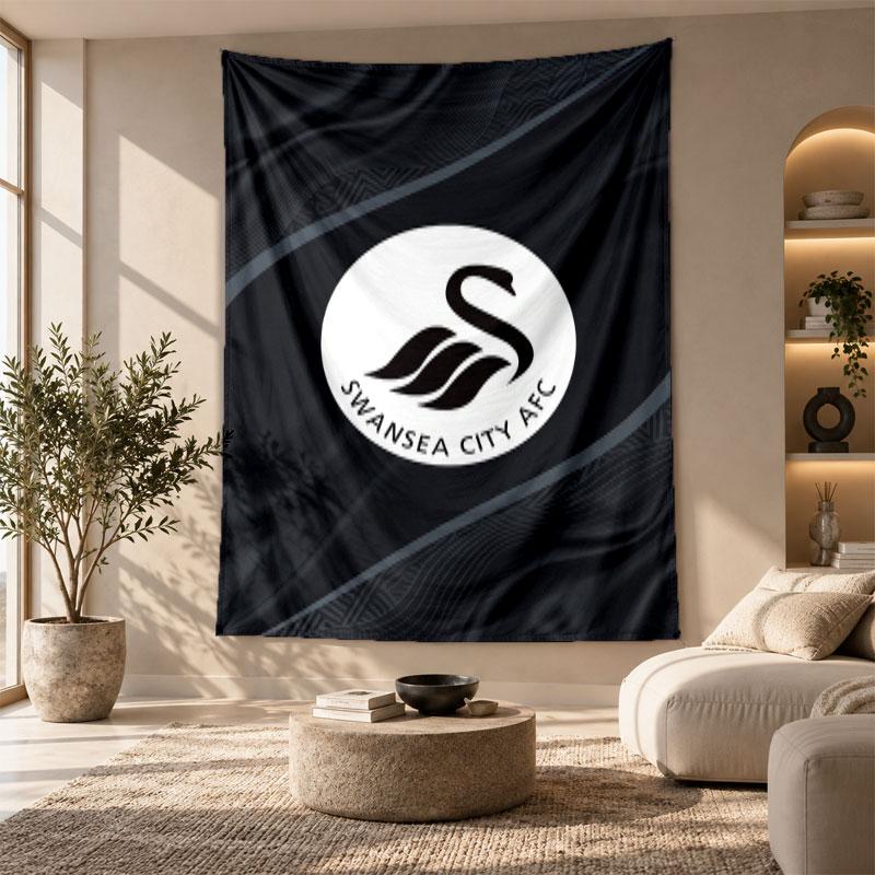 Decorative Tapestry,Swansea City Printed Wall Art, Lightweight Wall Hanging For Bedroom Background