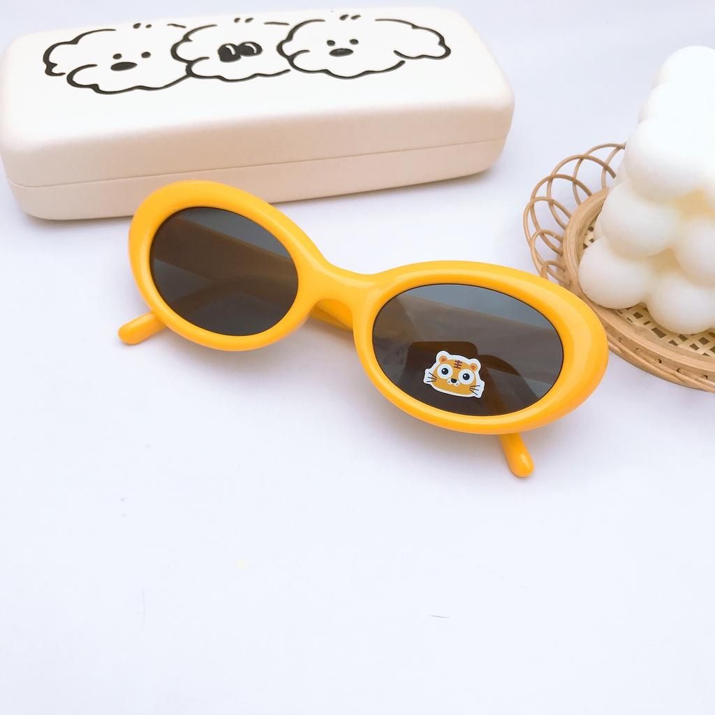 Stylish And Simple Oval Small Frame Children'S Sunglasses Baby Sunglasses Silicone Polarized Children Cute Girls Glasses Tide