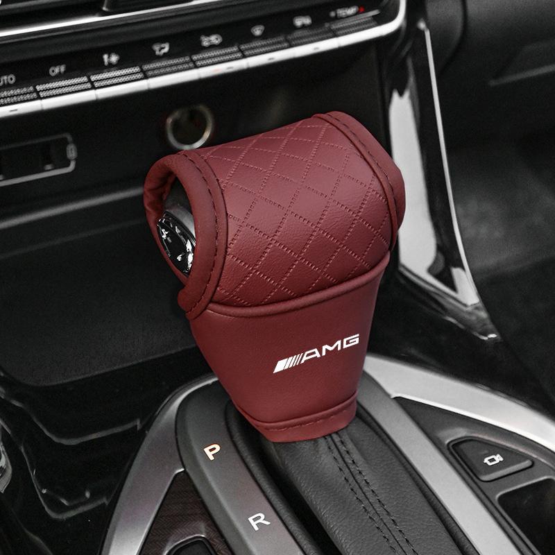 Car Gear Shift Knob Protector Cover Non-slip For Mercedes Benz AMG A C E S G Class GLA CLA GLK GLC CLS W204 W463 W176 W251 W205 HP3