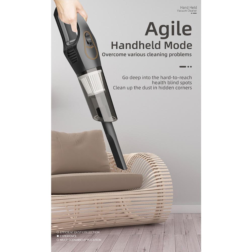 Ручной пылесос, автомобильный портативный беспроводной бытовой маленький мини-пылесос высокой мощности с высоким всасыванием, бесшумный пылесос