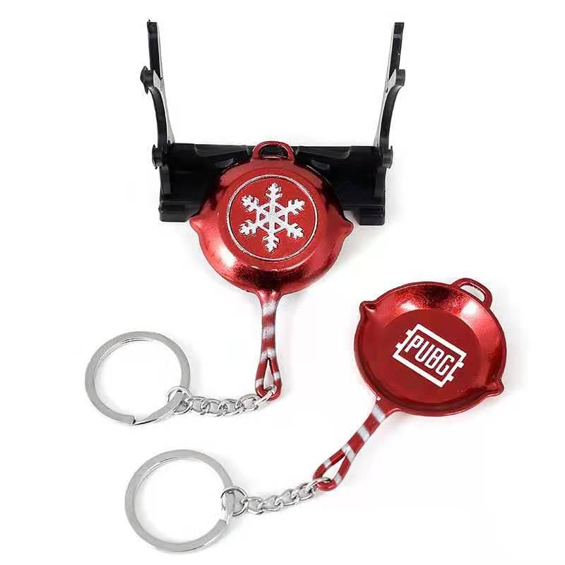 Chicken Game Metal Weapon Model Keychain: 12cm AKM 98K PUBG Pendant Gift