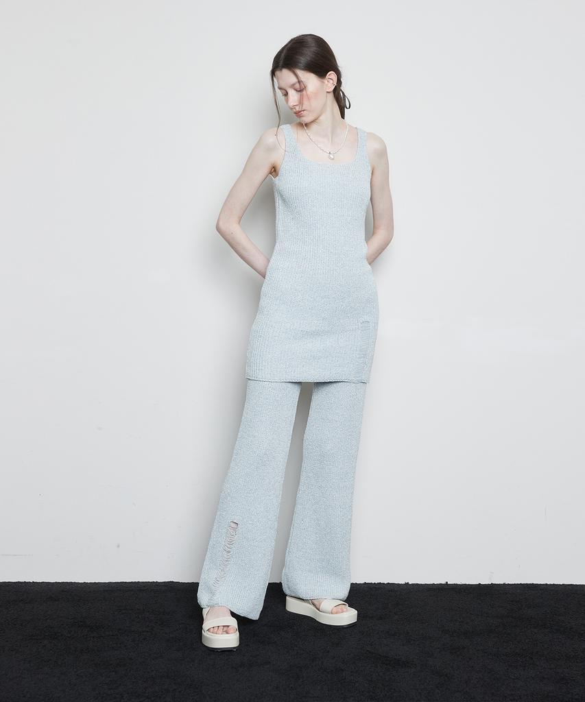LARTIGENT L3 Demage Knit Pants(Sky Blue)
