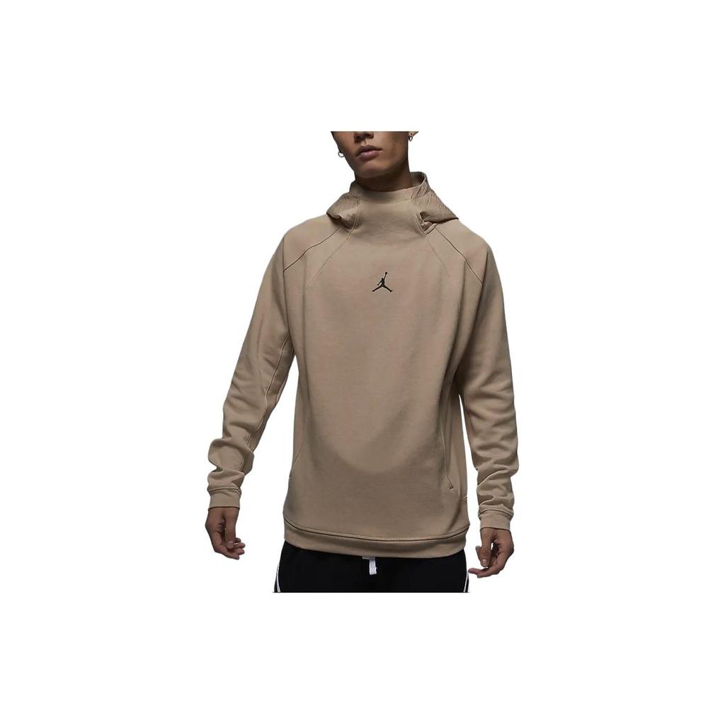 Jordan Dri-Fit Sport Solid Color Hooded Casual Long Sleeve Sun Protection Top Men Tops Medium-Brown FN5872-244