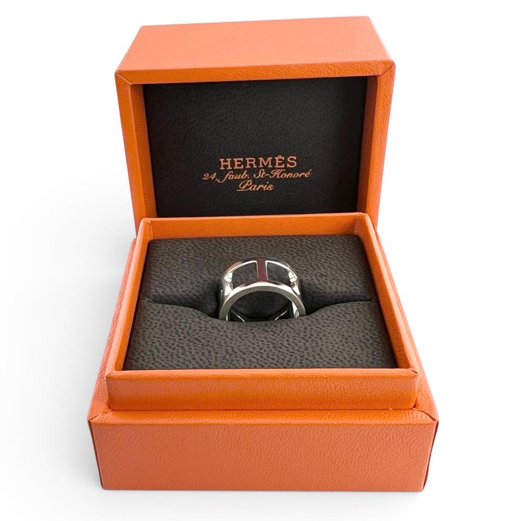 Great HERMES Ring Ever Shane Dunkle Silver AG925 Women Used