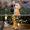 Garden Decoration Resin Dog Solar Ornament Cute Creative Puppy Statue Light Vivid Waterproof Animal Sculptures Lamp Birthday