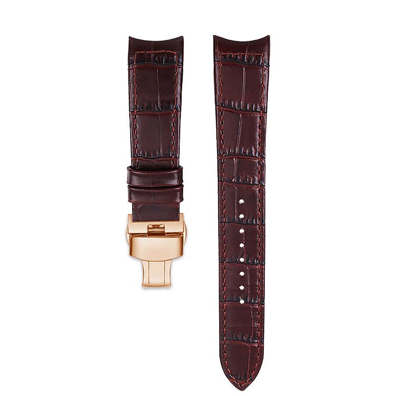 Изогнутый кожаный ремешок для часов SEIKO Premier серии SNP093 096 114 126 127 изогнутый кожаный ремешок для часов 21 мм браслет