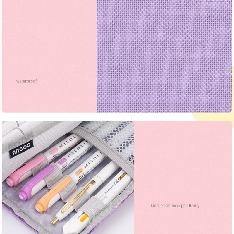 Сумка-ручка из ткани Оксфорд Angoo, пенал большой емкости с ручкой, водонепроницаемая сумка для хранения с несколькими слотами