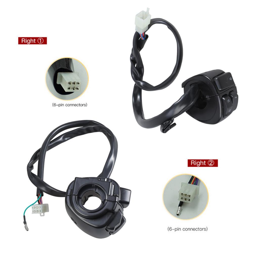 1'' Motorcycle Handlebar Control Switch Handlebar Switches On Off Switch with Horn Turn Signal High Low Beam Control