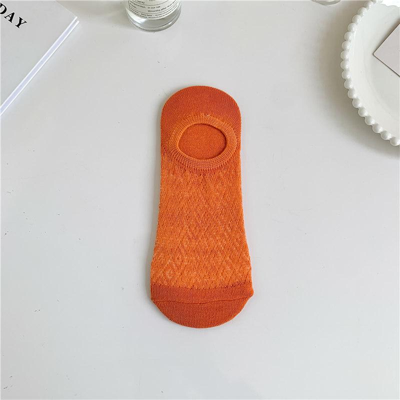 1/5pairs Women's Summer Shallow Invisible Boat Socks Sweat-absorbent Breathable Low-top Socks