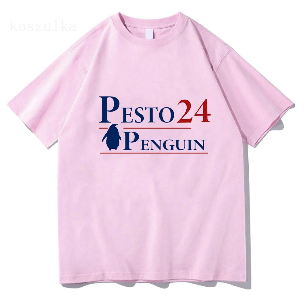 Funny Pesto Penguin T Shirts Graphic Cotton Streetwear Short Sleeve Birthday Gifts Mens Clothing Kawaii Unisex Summer T-shirts
