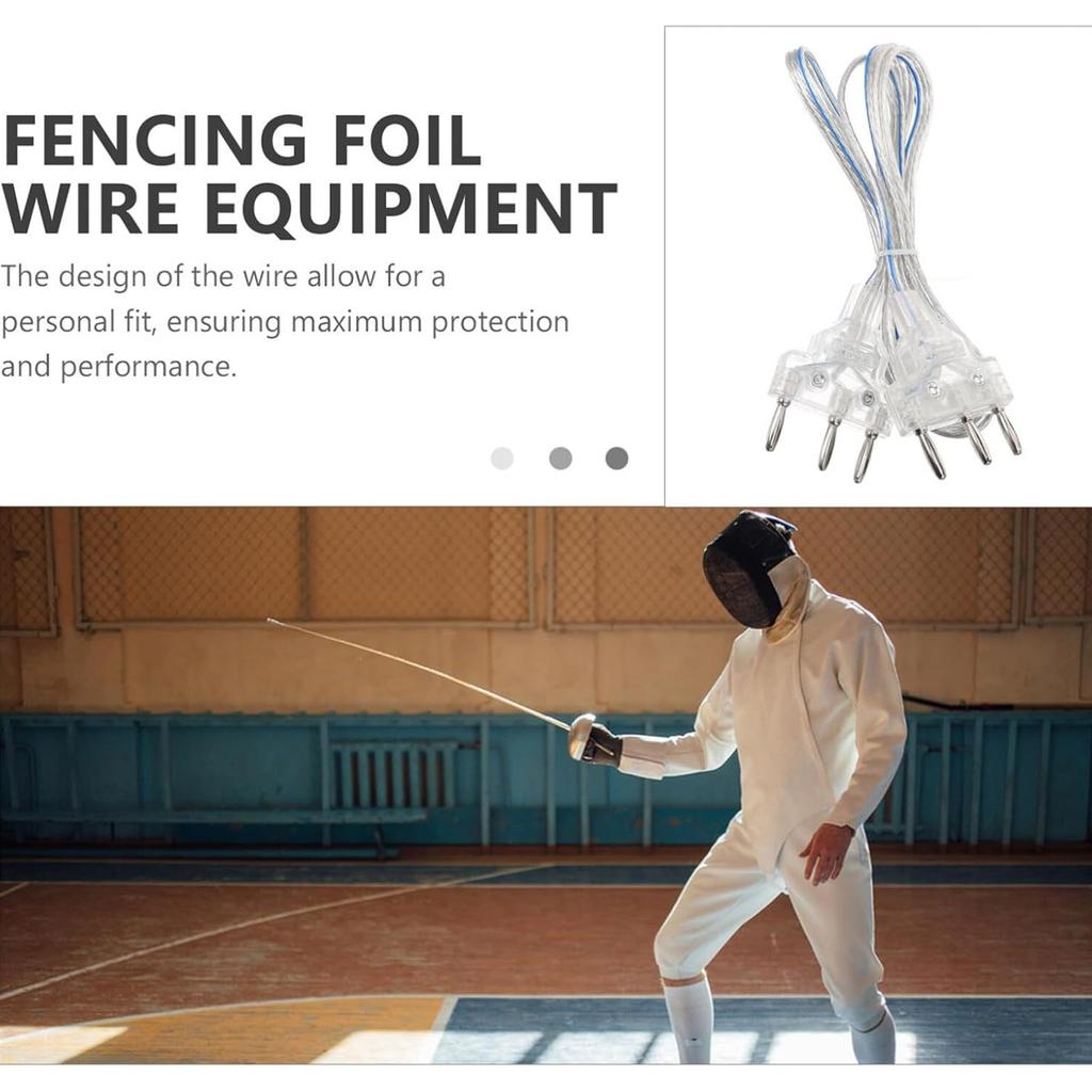 Foil Body Wire Fencing Epee Foil Hand Cord Light Weight Flexible Rockible Fencing Body Wire Pin Plug Body Cord Enduring