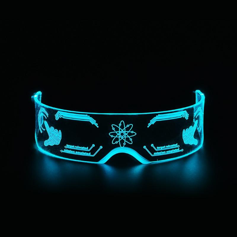 Панк Цыганская Технология LED Светящиеся Очки Электрический Музыкальный Фестиваль Вспышка KTV Бар Вечеринка Очки