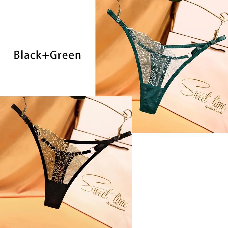 Dulasi Модные брюки-стринги с вырезом на талии и изысканной вышивкой, регулируемый пояс для женского нижнего белья 2271