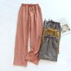 Women's Cotton Plaid Long Pants Homewear Pajama Pants Soft and Breathable Casual Pantalones Home Pants