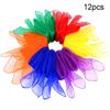 12Pcs Candy Color Square Chiffon Scarves Kids Magic Tricks Performance Props