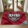 VfB Stuttgart Design Crystal Velvet Rug Soft Decorative Mat for Bedroom Entrance