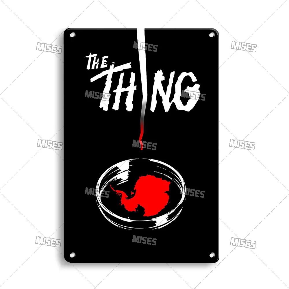MISES Movie The Thing Metal Plaque Industrial Decor Metal Sign Vintage Metal Tin Sign Bar Home Metal Poster Old Decorative Plate