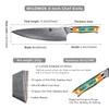 WILDMOK Chef Knife, 8 Inch Damascus Japanese Chef Knife Black Resin Handle Kitchen Knives
