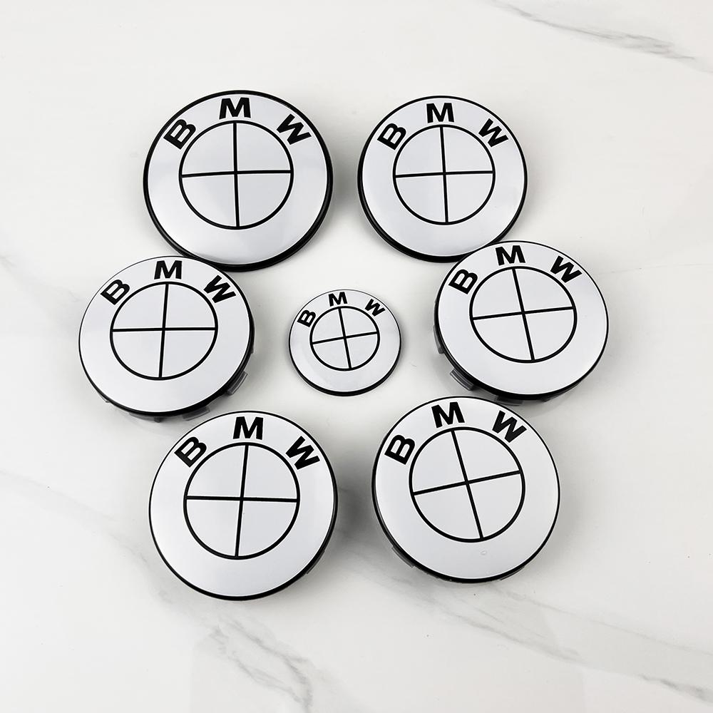 7Pcs 45mm 56mm 68mm 74mm 82mm Car Wheel Hub Center Caps Hood Front Rear Trunk Emblem Steering Wheel Center Badge For BMW DZ3