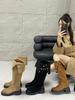 High-heeled Khaki Long Tube Over the Knee Boots Women's Shoes 2025 New Autumn and Winter Suede Thin Tall Knight Boots