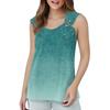 Womens Tank Top V Neck Basic Printed Casual Flowy Sleeveless Deep Side Cut Tops For Women