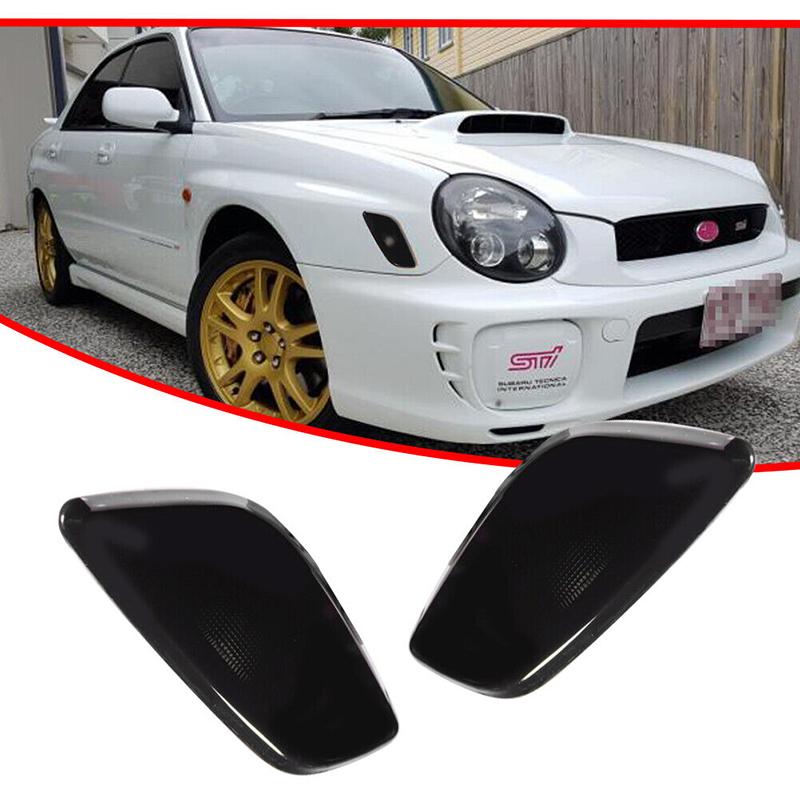 Gtinthebox Smoked Lens Front Fender Side Marker Light Parking Light Cover Housings For 2002-2003 Subaru Impreza RS / TS / WRX