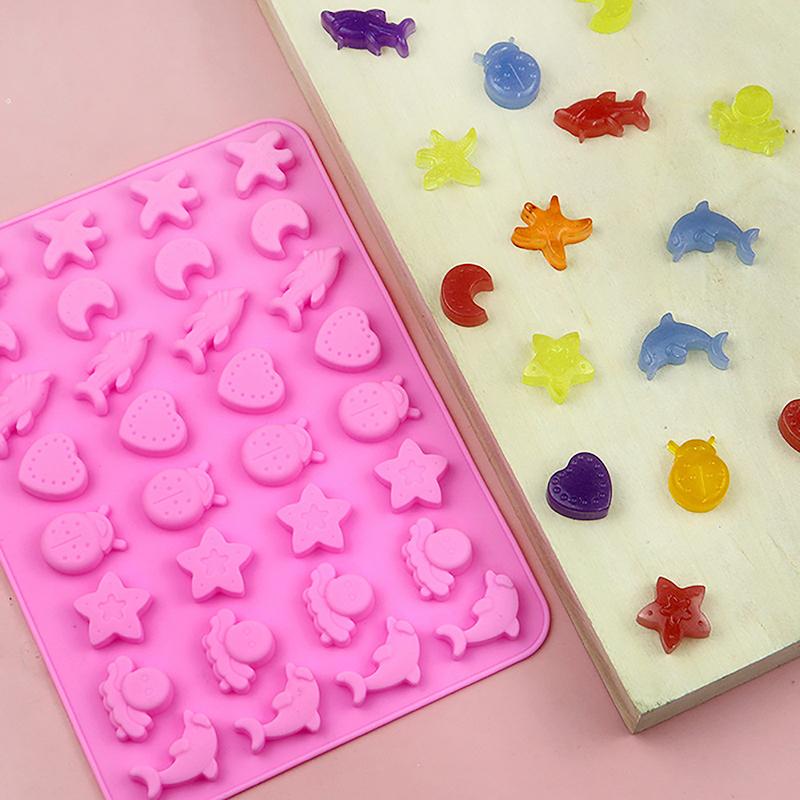 Marine Life Gummy Mold Silicone Chocolate Mold Party Baking Mold Fire Paint Wax Pellet Mold Epoxy Mold Biscuit Mold