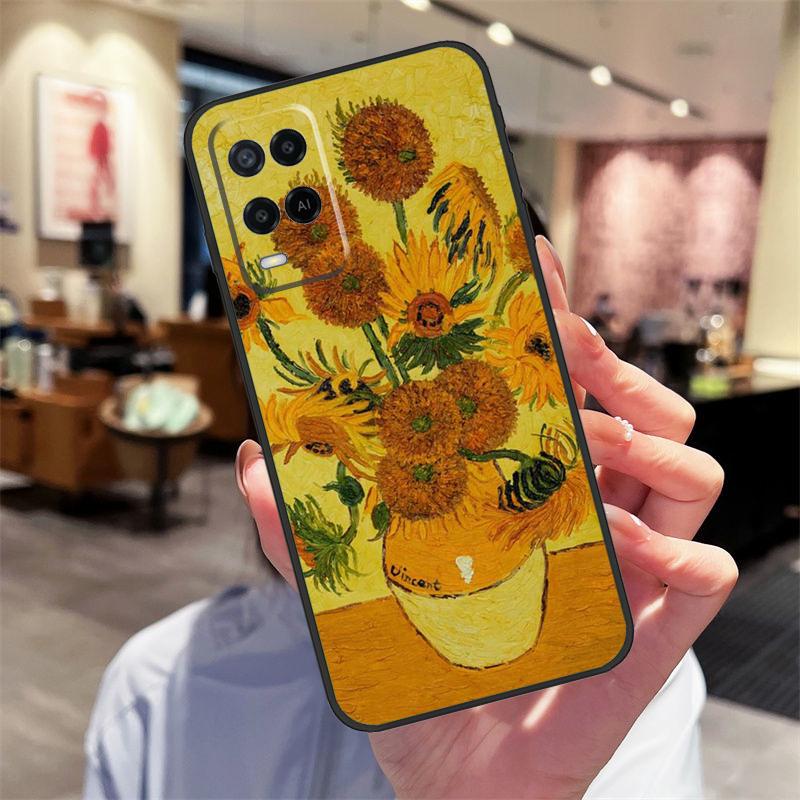 Кейс-масляная живопись Ван Гога для Oppo A94 A54 A40 A60 A80 A98 A78 A18 A38 A58 A16 A76 A96 A17 A77 A74 A57S A15 Чехол