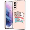 Милый мультяшный кот пара Чехол для телефона Для Samsung Galaxy S24 Ultra S23 FE S22 S20 S21 5G S10 S9 Plus S10E S8 Мягкий прозрачный чехол