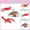 Lifelike Long Arm Shrimp Model Crafted From Durable Plastic For Aquatic Decor