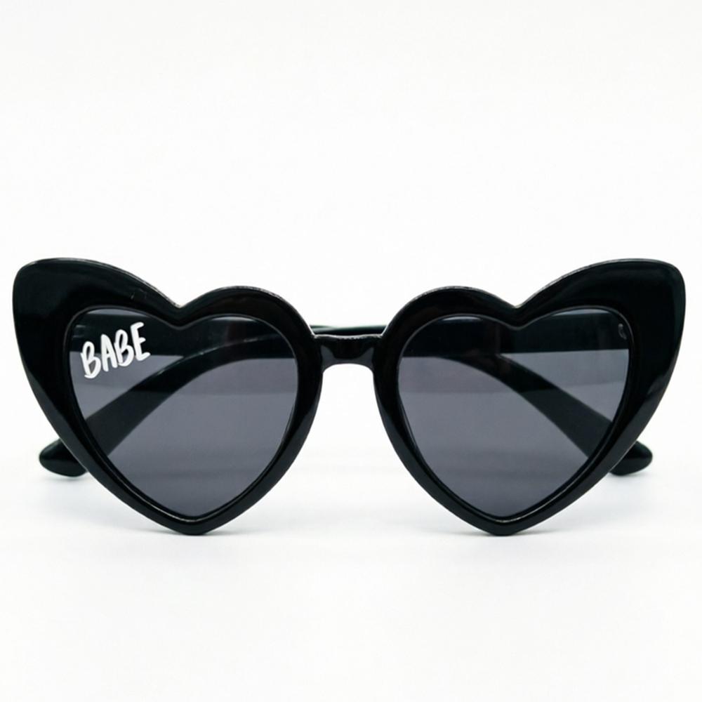 Heart Shaped Babe Sunglasses Black Pink Frame Novelty Eyewear For Hen Party And Photo Booth Props KJ192