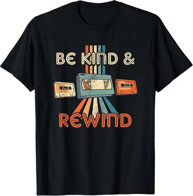Vintage 90's and 80's Nostalgia Throwback T-Shirt - Be Kind & Rewind