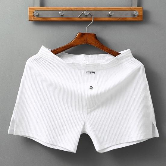 Men Pajama Shorts Elastic Waist Soft Breathable Homewear Solid Color Whorl Texture Stretchy Casual Loose Quick Dry Men Mini Short Pants