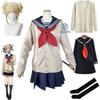 Костюм для косплея «My Hero Academy» на Хэллоуин, аниме Boku No Hero Academia Himiko Toga JK, униформа, свитер, пальто, парик, костюмы