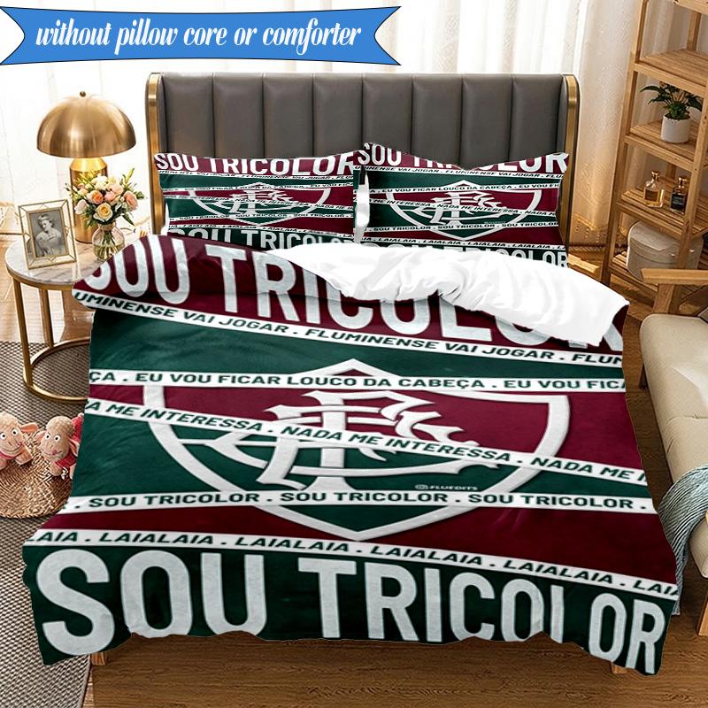 3PCS Champions Celebration Printed Soft Bedding Set,Including 1pc Duvet Cover And 2pcs Pillowcases Perfect for Bedroom, Dormitory, Fan gift