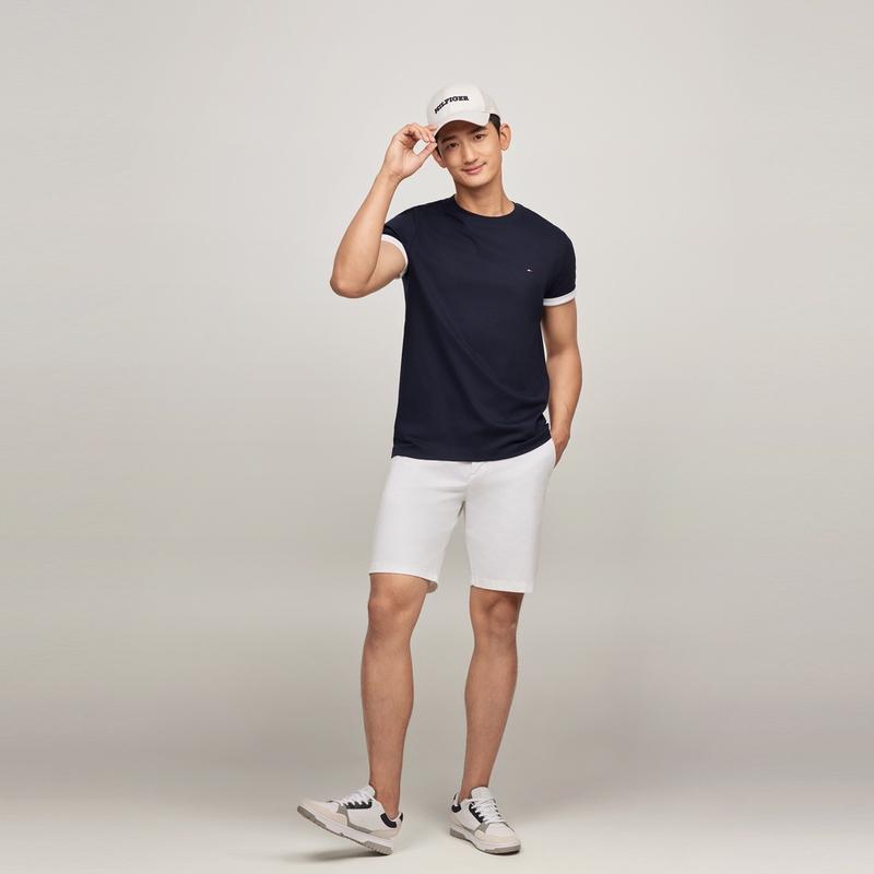 Tommy Hilfiger T-Shirts Men's Crew Neck Moderate Straight Fit MW0MW34899