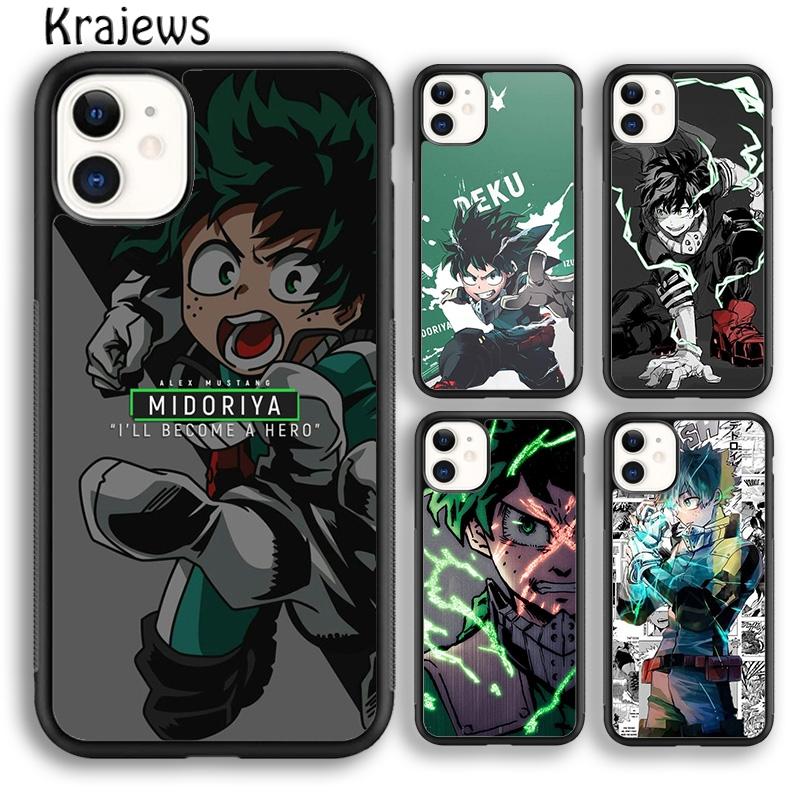 Чехол для телефона Krajews Boku no Hero Academia Midoriya Izuku для iPhone 14 5 6s 7 8 plus XR XS 11 12 13 pro max Galaxy S21 S22