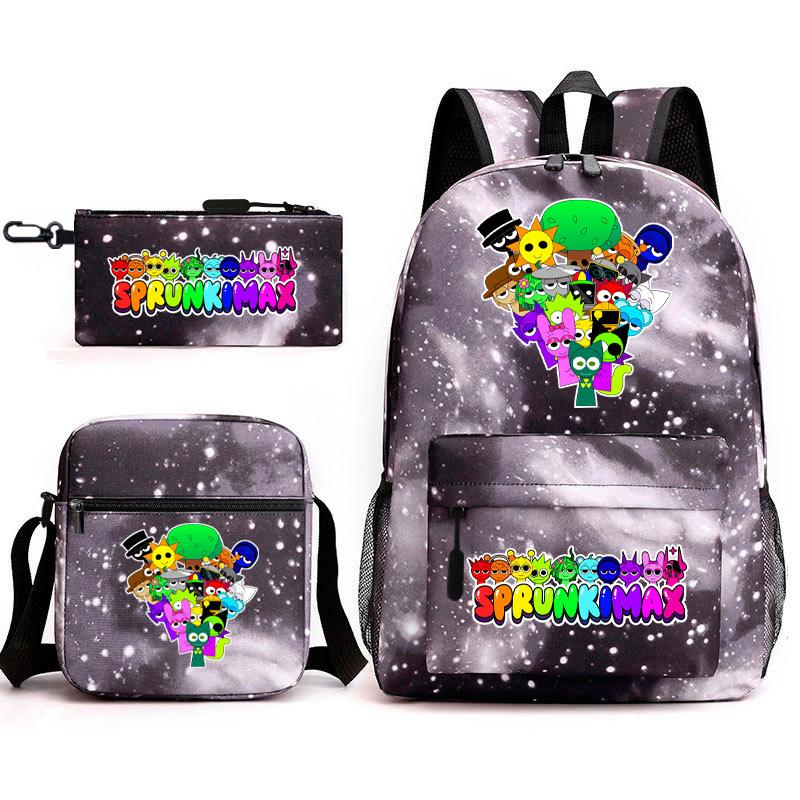 Rhythm Box Peripheral Elementary School Bag Starry Sky Backpack Three-piece Set