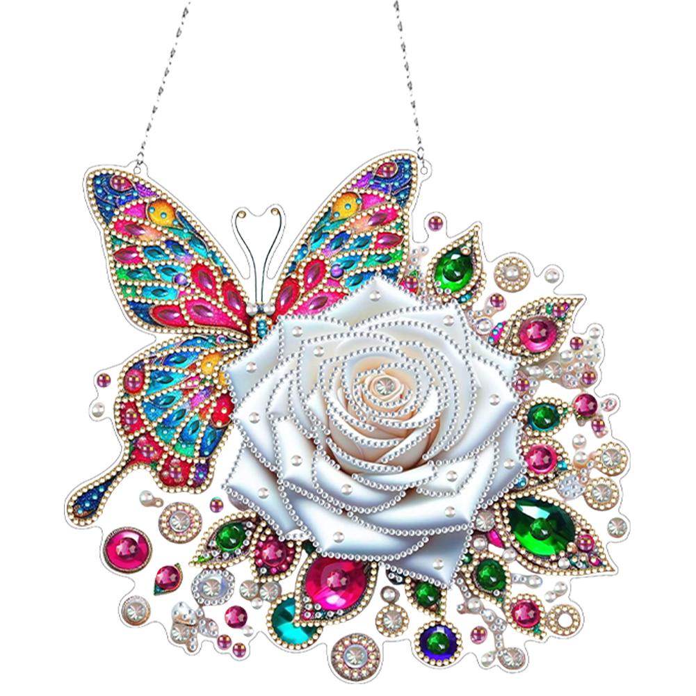 Acrylic 2D Flat DIY Special Shape Hanging Diamond Art Kits Rhinestone Diamond Art Window Pendants DIY Home Decor Hanging Charm