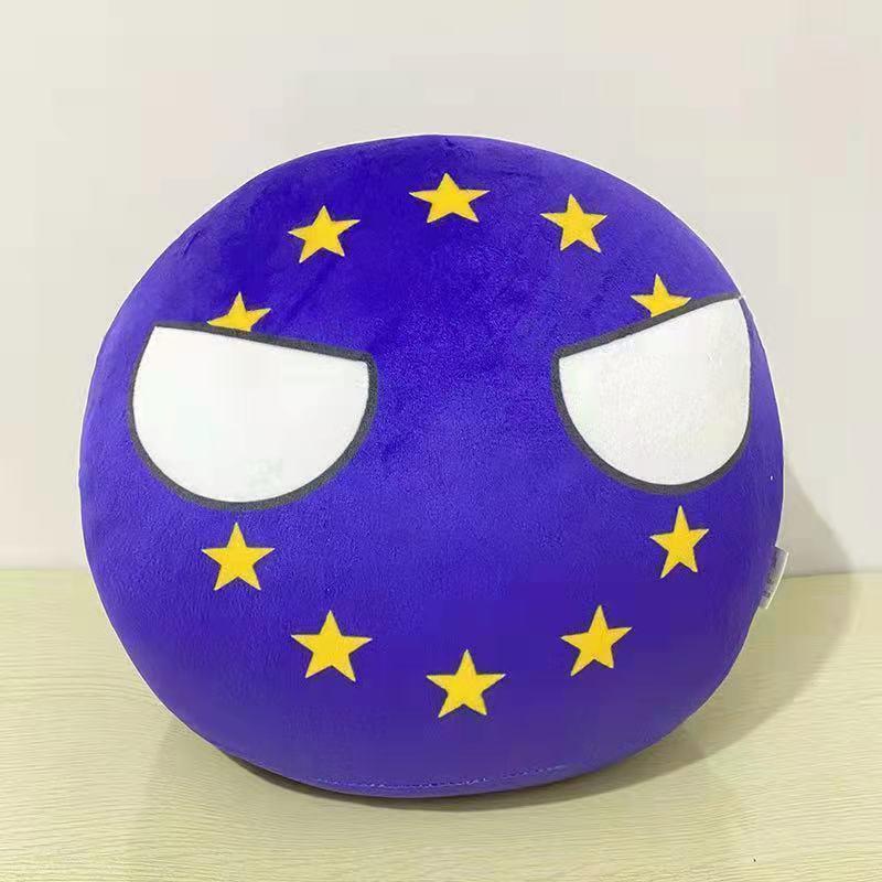 Cartoon Polandball Plush Toy Cute Country Ball Plush Doll Soft Pillow Cute Keychain Pendant Boys and Girls Birthday Gifts