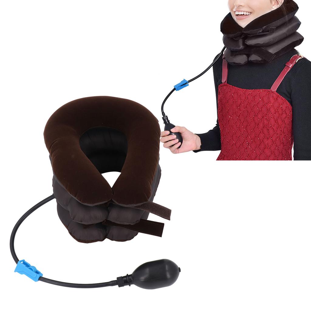 Neck Support Brace Stretcher Neck Decompression Inflatable Cervical Traction Cushion Device for Working Home