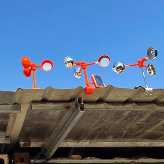 Светоотражающий отпугиватель птиц Отпугиватель голубей Отпугиватель птиц с металлическим столбом Простая установка На открытом воздухе Безвредный контроль над птицами Роторный отпугиватель птиц