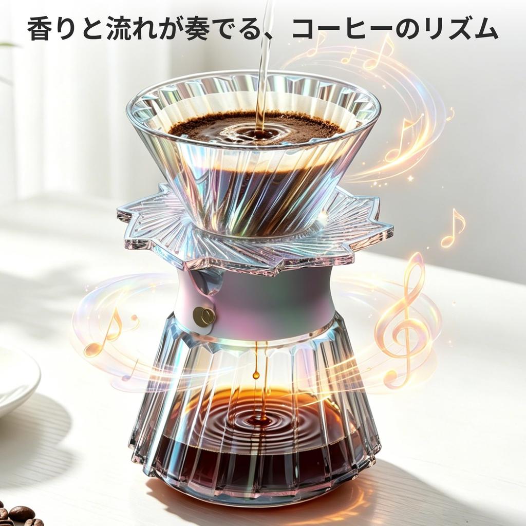 Epeios Coffee Set Princess Skirt and 2 Tasting Cups Glass Coffee Brewing Equipment Dripper, Server, - Heat-Resistant