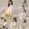 Summer Lady Sleepwear With Milk Silk Fabric For Home Lounge And Sleep Comfort