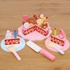 Имитация детского торта, игра в домик, послеобеденный чай, нарезка и игра с мороженым, кухонная утварь, деревянные игрушки