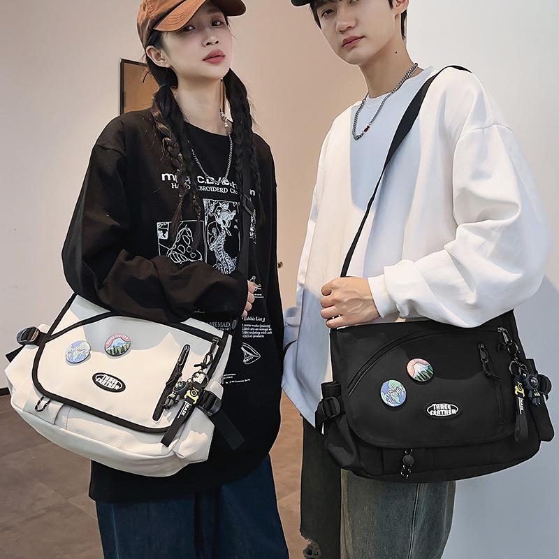 Canvas Bag Women's Large Capacity Postman Bag Women's Male Student One Shoulder Crossbody Bag